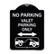Signmission No Parking Valet Parking Only Heavy-Gauge Aluminum Architectural Sign, 24" x 18", BW-1824-23646 A-DES-BW-1824-23646 - alternate 1